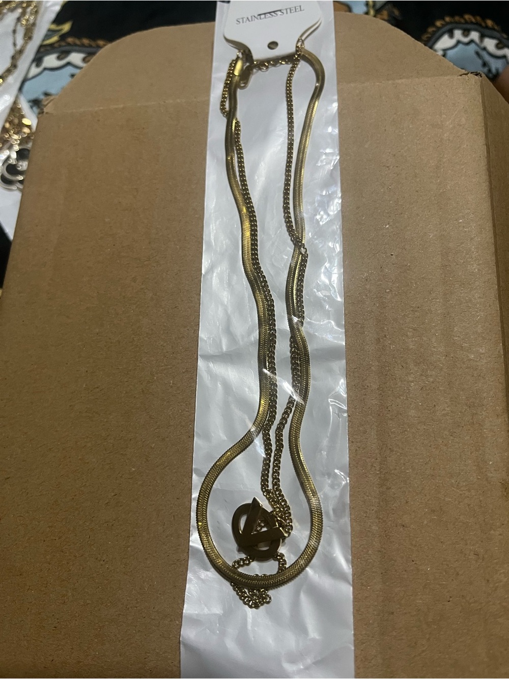 Gold stainless steel 14 k Necklace - Women Jewelry